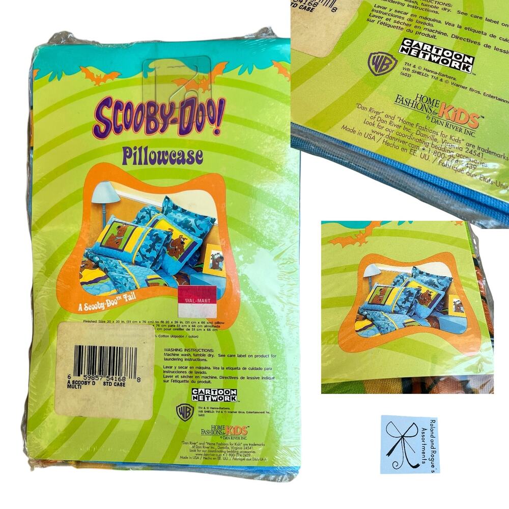 Cartoon Network Scooby-Doo 2003 A Scooby-Doo Tail Kidcore Pillowcase Sealed